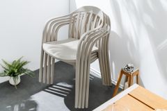In- und Outdoor Gartenstuhl STUDIO ITALIA taupe stapelbar wetterfest