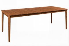 Wetterfester Gartentisch KOPENHAGEN 220cm braun Akazie honey finish Massivholz Outdoor