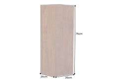 Massivholz Dekosäule COLUMNA 75cm braun Akazie Beistelltisch