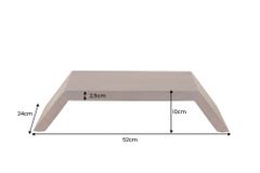 Massiver Monitorständer GATSBY 50cm braun Mangoholz Bildschirmständer Erhöhung