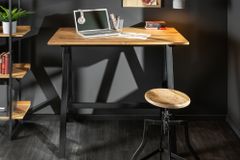 Massiver Bartisch CASTLE 120cm Wildeiche natur Stehtisch Industrial Design
