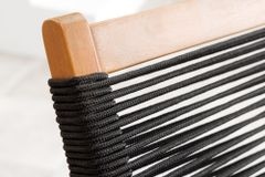 Outdoor Gartenbank BALI ROPE 120cm natur anthrazit Akazie 2-Sitzer