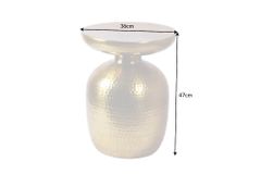 Handgearbeiteter Beistelltisch ORIENT 50cm gold Hammerschlag Design