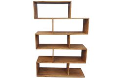 Massives Regal MAKASSAR XL 150cm braun Mangoholz honey finish Bücherregal