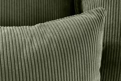 Großes 3-Sitzer Sofa HEAVEN 200cm grün Cord Federkern Hussensofa