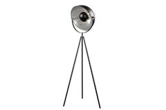 Industrial Stehlampe STUDIO 150cm schwarz Blattsilber-Optik neigbarer Schirm