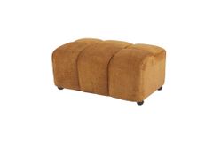 Moderner Hocker CLOUD 100cm senfgelb Vogue Samtstoff Federkern Fußhocker Sitzhocker