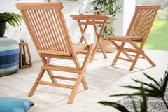 Massiver Gartenstuhl EMPIRE TEAK Teakholz klappbar Hochlehner wetterfest