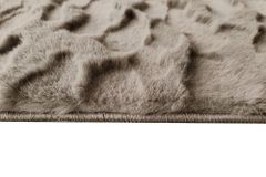 3D Hochflor Teppich DUNE 230x160cm taupe Hoch-Tief-Effekt