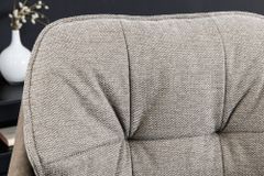 Drehbarer Design Stuhl MR. LOUNGER vintage taupe Microfaser mit Armlehne