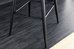 Design Barhocker EUPHORIA champagner greige Samt schwarze Metallbeine Barstuhl mit Lehne