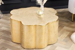 Design Couchtisch ORGANIC ORIENT 75cm gold Handarbeit