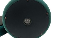 Runder Polsterhocker VOGUE 40cm grün Samt mit Stauraum