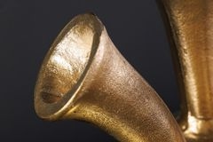 Handgefertigte Vase KIYA 25cm gold mit fünf Öffnungen Blumenvase