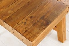 Massiver Esstisch FINCA 165-240cm vintage braun verlängerbar Pinienholz Bohlenoptik