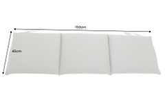 Outdoor Kissen ROG 45x150cm beige Sitzkissen Polster-Auflage für 3-Sitzer Bank