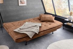 Modernes Schlafsofa JAZZ 190cm antik braun Microfaser 3-Sitzer Couch