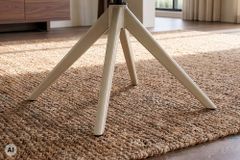 Drehbarer Stuhl LUGANO taupe Bouclé Tweed Soft Federkern mit Armlehne bis 150 kg belastbar