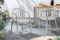 In- und Outdoor Gartenstuhl STUDIO ITALIA taupe stapelbar wetterfest
