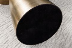 Handgearbeiteter Beistelltisch ELEMENTS 55cm gold grün Marmor rund