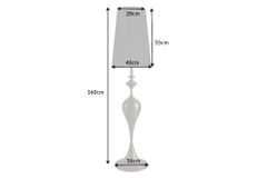 Barock Stehlampe LUCIE 160cm schwarz gold gebürstet Stehleuchte