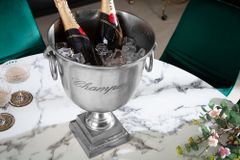 Eleganter Sektkühler CHAMPAGNE 40cm silber Flaschenkühler