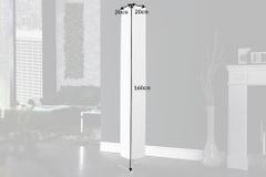Moderne Design Stehlampe PARIS 160cm weiß Plissee Schirm Stehleuchte
