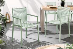 In- und Outdoor Stuhl STUDIO ITALIA salbei stapelbar wetterfest Gartenstuhl