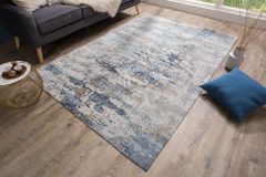 Design Teppich ABSTRAKT 240x160cm blau Baumwolle