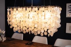 Design Hängelampe SHELL REFLECTIONS 80cm Muschellampe Perlmutt