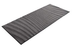 3D strukturierter Teppich WAVE 200x80cm anthrazit Kurzflor Indoor Teppichläufer