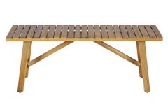 Outdoor Sitzbank BALI 110cm natur honey Akazienholz wetterfest Balkonbank