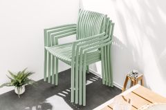 In- und Outdoor Stuhl STUDIO ITALIA salbei stapelbar wetterfest Gartenstuhl