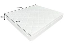 Ergonomische Matratze mit Topper CLOUD FLEX 180x200cm Tonnentaschenfederkern 7-Zonen
