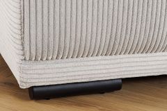 Moderner Hocker ELEGANCIA 110cm champagner beige Cord Fußhocker Sitzhocker