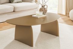 Design Couchtisch ORBIT 120cm greige organische Form