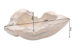 Massive Schale NATURE ROOT 50cm natur Teakholz Wurzelholz