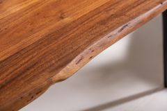 Massiver Couchtisch ORGANIC LIVING 110cm natur Akazienholz mit Baumkante