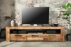 Massives TV-Board IRON CRAFT 170cm  Mangoholz Lowboard 3 Schubladen