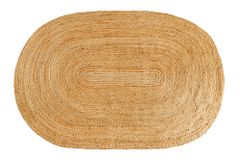 Ovaler Teppich PURE NATURE 230x160cm Jute handgewebt Flachgewebe