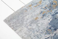 Design Teppich ABSTRAKT XXL 350x240m grau blau Baumwolle