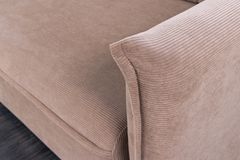 XXL Sofa mit Schlaffunktion APARTMENT  taupe Cord inkl. Bettkasten und Kissen