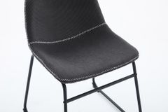 Industrial Design Stuhl DJANGO grau Cord mit Metallgestell