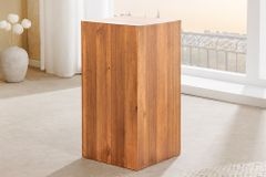 Massivholz Dekosäule COLUMNA 50cm braun Akazie Beistelltisch