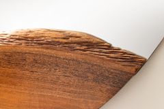 Runder Spiegel AMSTERDAM 105cm braun Akazie Massivholz Wandspiegel
