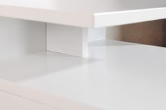 Hängender Nachttisch FLOATING 35cm weiß Regal mit Schublade