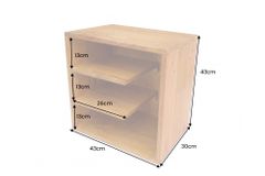 Massiver Beistelltisch CUBUS 45cm braun Mangoholz honey finish Regal Nachttisch