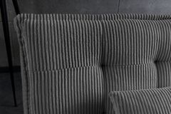 Modernes Schlafsofa JAZZ 190cm grau Cord 3-Sitzer Couch
