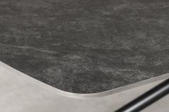 Design Esstisch OSAKA 160cm anthrazit Keramik schwarz Sterngestell Metall