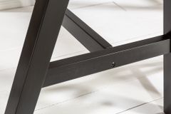 Massiver Bartisch CASTLE 120cm Wildeiche natur Stehtisch Industrial Design